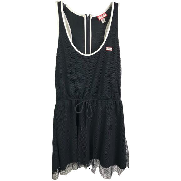 Hunter For Target A-Line Dress Women M Black Mesh Sleeveless Back Zip Drawstring - Picture 1 of 5